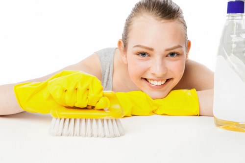Dust removal and finishing touches after renovation work in Wimbledon