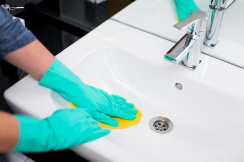 Specialist upholstery cleaning equipment used on furniture