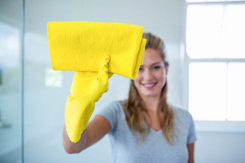 Domestic cleaning service in Wimbledon keeping a modern kitchen spotless